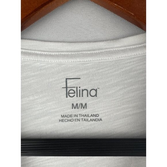 Felina Womens White Short Sleeve T-Shirt Medium - Picture 4 of 5